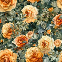 vintage roses background,seamless roses flowers repeating pattern, roses flowers pattern, roses  floral pattern