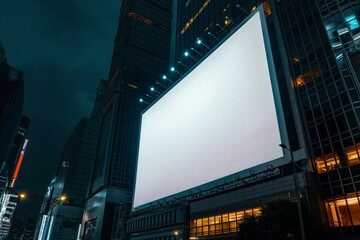 Futuristic Cityscape at Night with Bright Lights – Perfect for Urban and Modern Themes