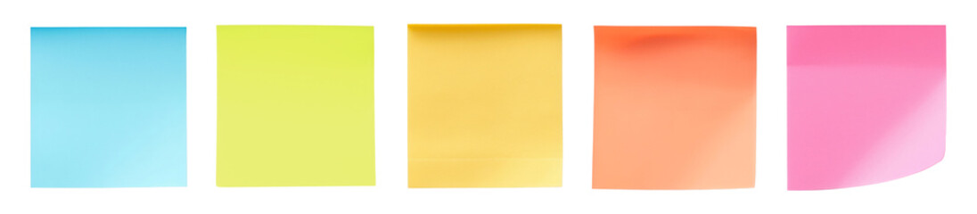 Colorful sticky note png on transparent background
