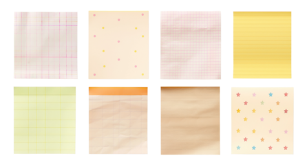 Aesthetic sticky note png on transparent background