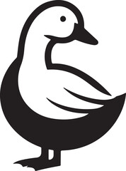 Silhouettes of wild and domestic duck. Duck in flight. Vector 