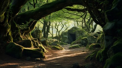 Magical woodland scene.