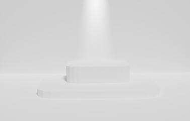 3D Render Empty Simple Podium