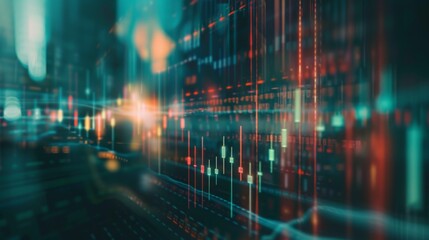 Stock market or forex trading graph and candlestick chart suitable for financial investment concept.