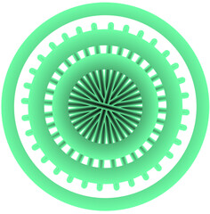 Geometric circle element with concentric, radial, and gradient circle lines. Abstract circle element	
