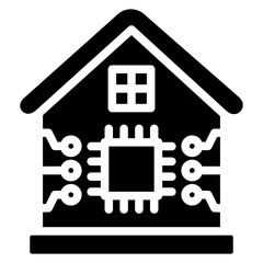 Smart Home glyph icon. related to smart home theme. use for modern concept, web and app development.