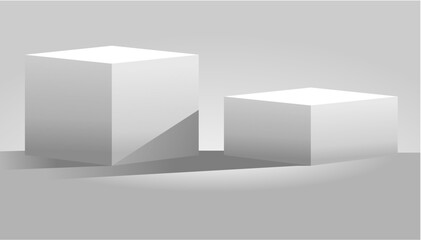 block cube podium stage 3d Abstract minimal scene mockup products display, Stage showcase. Vector geometric form