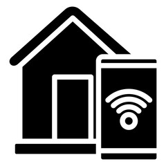 Smart Home glyph icon. related to smart home theme. use for modern concept, web and app development.
