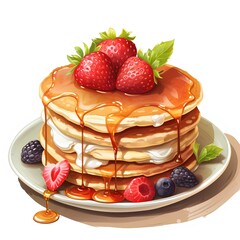 pancakes with strawberry