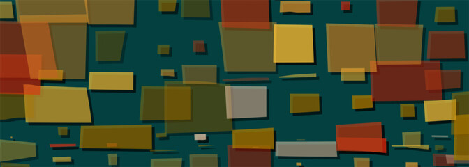 Vibrant color seamless pattern with irregular geometric rectangle shapes. Abstract naive art seamless background. Evolved minimalism retro vector illustration