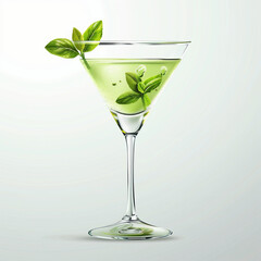 Refreshing Tropical Drink with Mint