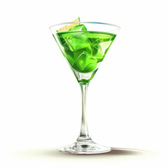 Elegant Alcoholic Drink with Citrus and Mint