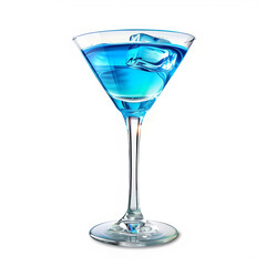 Vibrant Blue Party Drink with Sparkling Ice