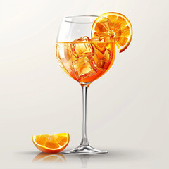 Sophisticated Aperol Cocktail with Vibrant Sparkle