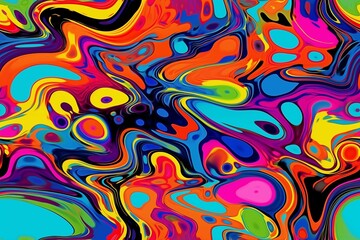 Obraz premium Seamless psychedelic pattern