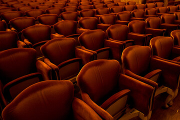 Obraz premium Venezia, Italy - May 18, 2024: interior architectural shot of Teatro la Fenice in Venice.