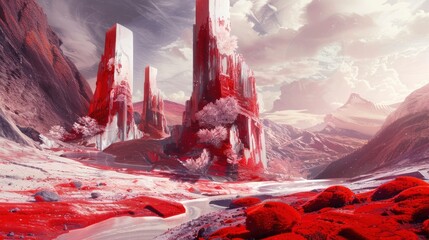  Red, Founding Principles, tech-savvy detail, surreal digital manipulations, UHD.