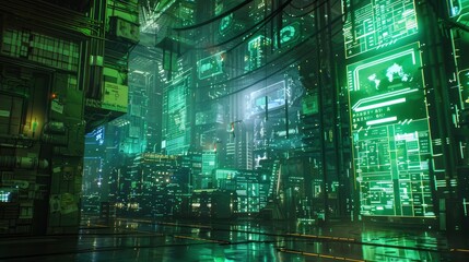 Obraz premium Reform, US history, cyberpunk shading, kinetic art, VFX