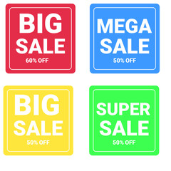 Mega Sale Super Sale ,Big Sale Label Banner