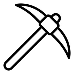 Pickaxe Icon in Line Style