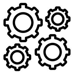 Machine Icon in Line Style