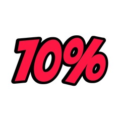 Discount offer price tag, advertising campaign symbol in retail, sales promo marketing, 70% discount sticker. advertisement with isolated white background