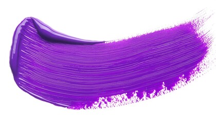 Vibrant purple brush stroke isolated on white