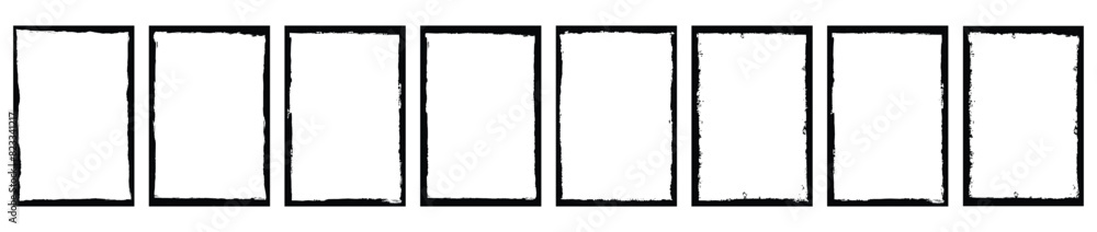 Poster grunge frame collecton. grounge border set. vector graphic elements collection