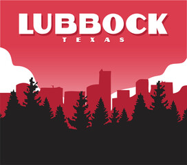 Fototapeta premium Lubbock Texas with beautiful views