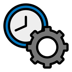 Work Icon in Filled Line Style