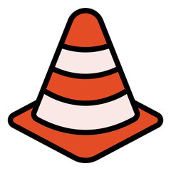 Cone Icon in Filled Line Style