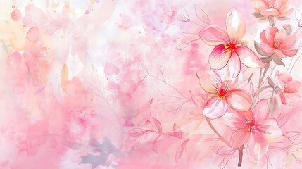 abstract, illustration, background, textured, design, bright, pattern, paint, vector, pink background, pink color, colours, horizontal, art, blank, grunge, no people, soft, watercolor, copy space, lig