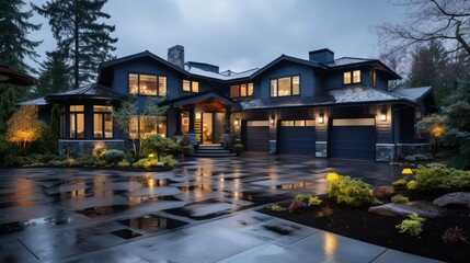 Obraz premium 3d rendering of house model for real estate 