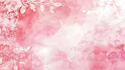 Fototapeta premium abstract, illustration, background, textured, design, bright, pattern, paint, vector, pink background, pink color, colours, horizontal, art, blank, grunge, no people, soft, watercolor, copy space, lig