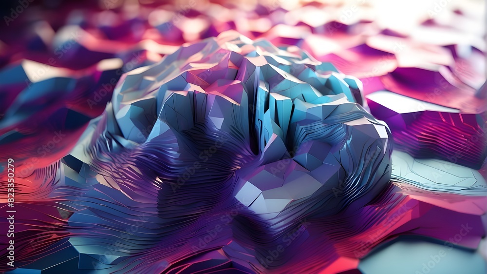 Poster backdrop of abstract technologies. synthetic intelligence. background in science. big data visualiza