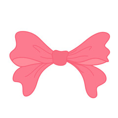 Pink bow line illustration