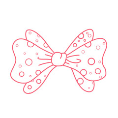 Pink bow line illustration