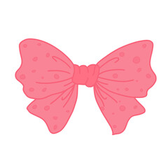 Pink bow line illustration