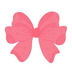 Pink bow line illustration