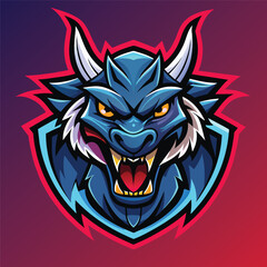 dragon logo with modern art style