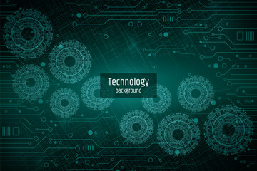 Abstract circuit board futuristic technology processing background