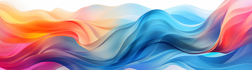 Obraz premium Dynamic Abstract Fluid Waves - Multicolor