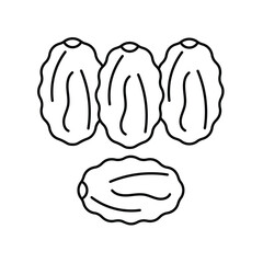 dates icon with white background vector stock illustration