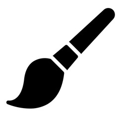 Paintbrush Icon in Solid Style