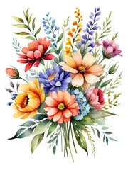 Display the brilliance of color in a perfectly coordinated flower bouquet.