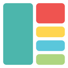 Layout Icon in Flat Style