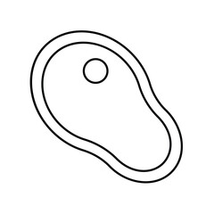 meat icon with white background vector stock illustration