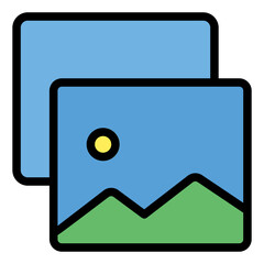 Image Icon in Filled Line Style