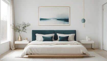 white and gold theme interior modern minimalism photo realism