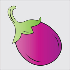 Brinjal Vegetable vector art and EPS file.